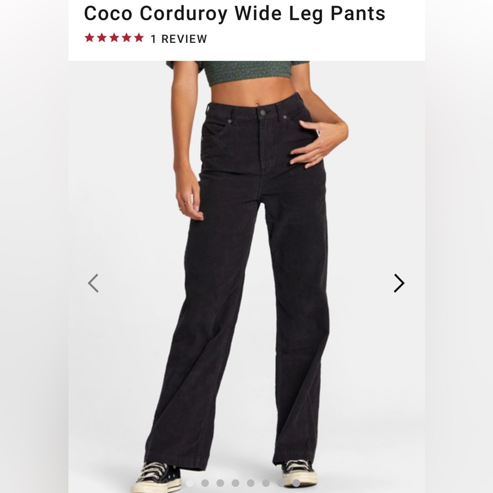 RVCA corduroy wide leg pants